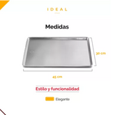 Pack de 5 charolas de aluminio para horno - 30 x 45 cm